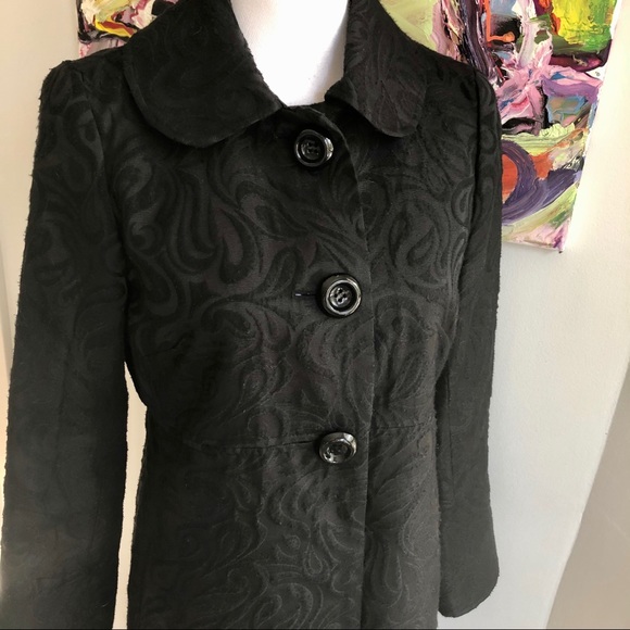 INC black trench coat - Picture 2 of 3